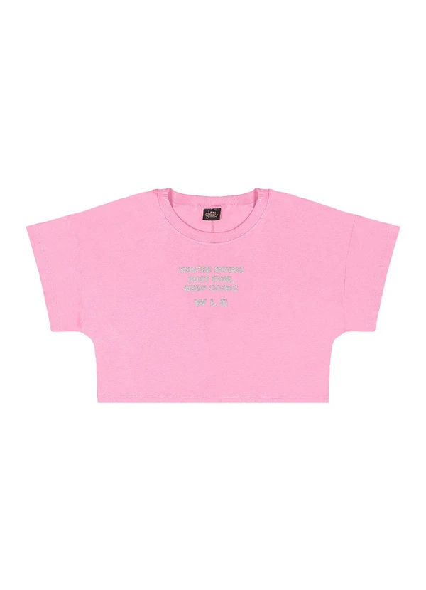 Gloss - Conjunto Juvenil em Moletom sem Felpa Rosa 4