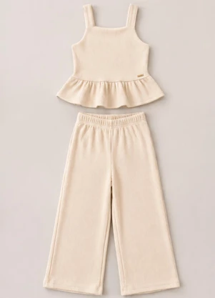 Vida Costeira - Conjunto Juvenil Menina Bata Regata e Calça Pantac - VIDA COSTEIRA