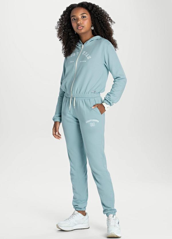 Elian - Conjunto Juvenil Menina Moletom Sport Beats Azul
