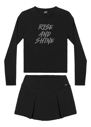 Gloss - Conjunto Juvenil Rise And Shine Preto - GLOSS