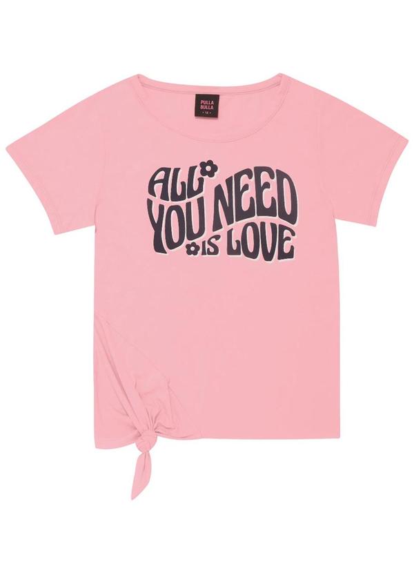 Pulla Bulla - Conjunto Manga Curta Meia Malha Menina Rosa 2