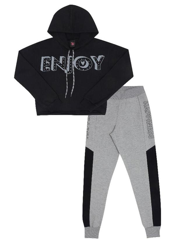 Pulla Bulla - Conjunto Manga Longa MeninaPreto