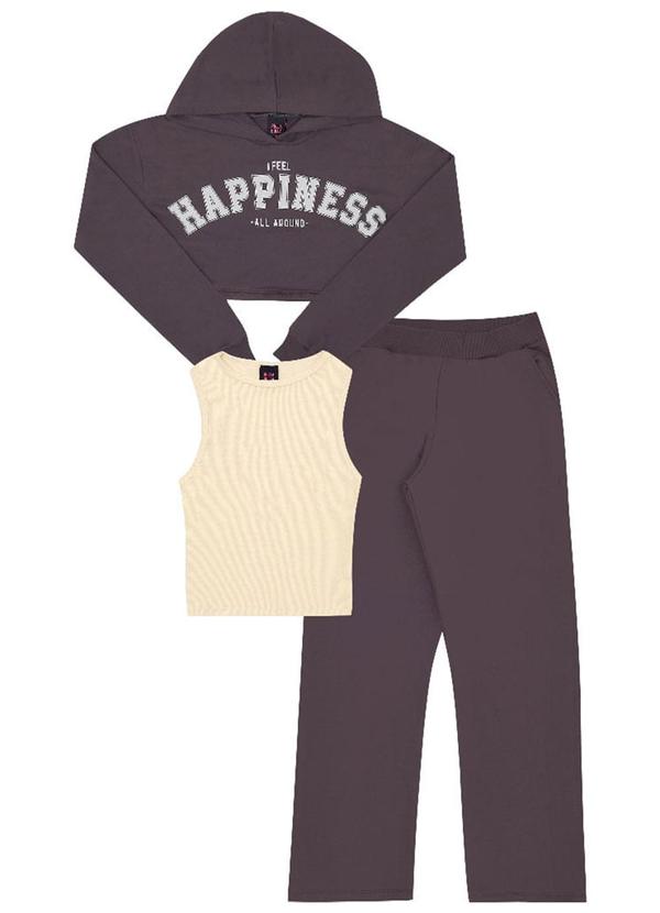 Pulla Bulla - Conjunto Moletinho Menina Cinza