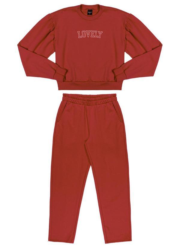 Rezzato - Conjunto Moletom Lovely Feminino Vermelho