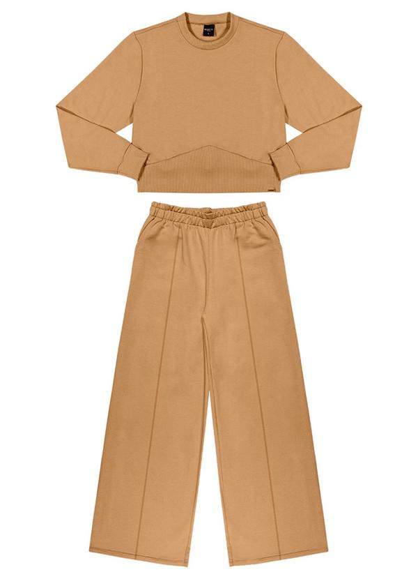 Rezzato - Conjunto Moletom Pantalona Feminino Marrom