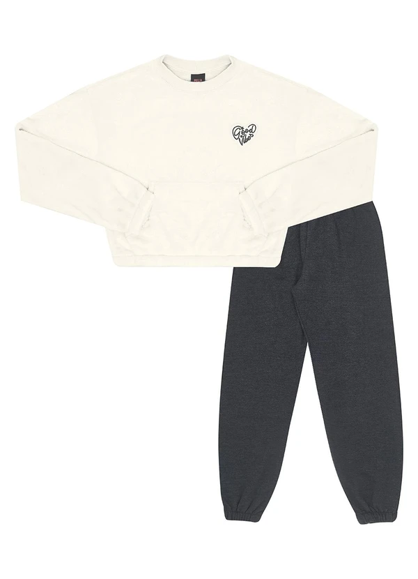 Pulla Bulla - Conjunto Pelo e Moletom Bege 2