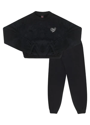 Pulla Bulla - Conjunto Pelo e Moletom Preto - PULLA BULLA