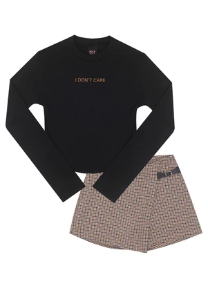 Pulla Bulla - Conjunto Ribana com Elastano Leve e Jacquard Fio T - PULLA BULLA