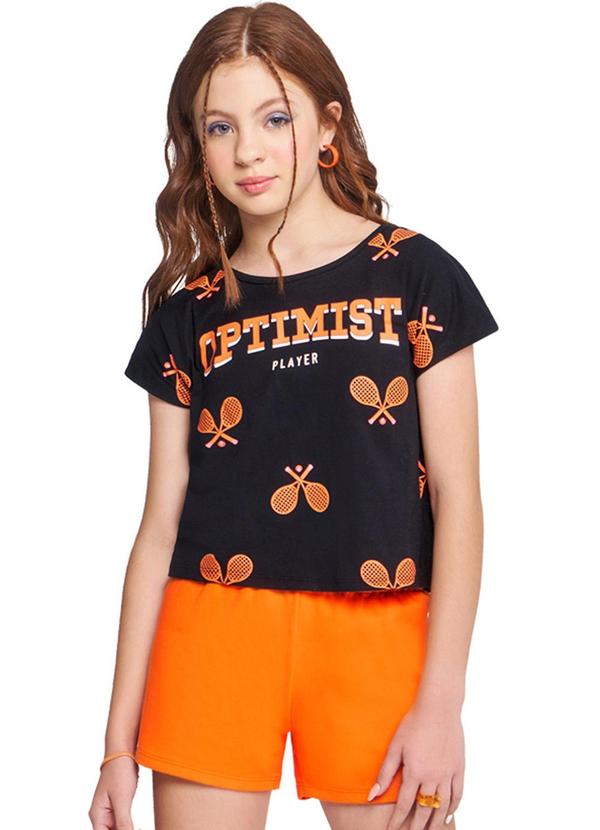 Amora - Conjunto Teen Menina Preto