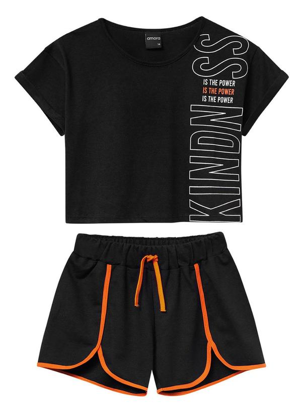 Amora - Conjunto Teen Feminino Preto