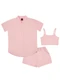 Pulla Bulla - Conjunto Tricoline Menina Rosa - variação: Rosa