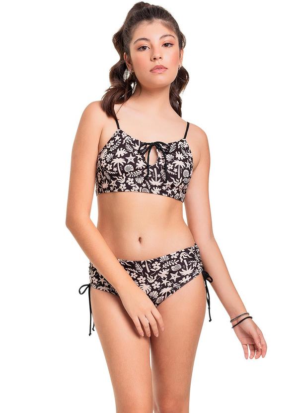 Gloss - Biquíni em Malha Uv Fps +50 Juvenil Preto