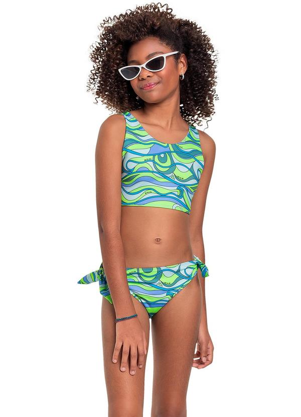 Gloss - Biquíni em Malha Uv Fps +50 Juvenil Verde