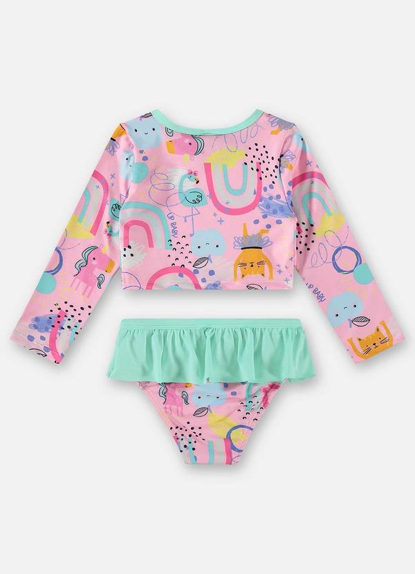 Calcinha Blusa De Praia Bebe Up Baby Biquíni Fps+50 Com Blusa E