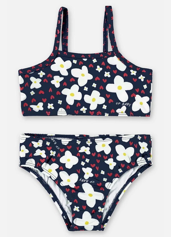 Up Baby - Biquíni Fps+50 com Top e Calcinha Azul