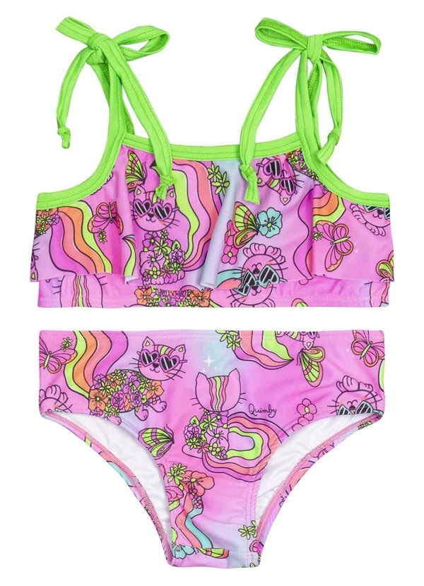 Quimby - Biquíni Infantil Estampado Fps +50 Roxo
