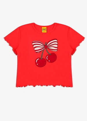 Rovi Kids - Blusa Feminina Cotton Vermelho - ROVI KIDS