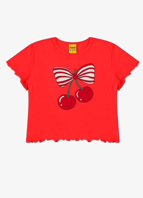 Rovi Kids - Blusa Feminina Cotton Vermelho