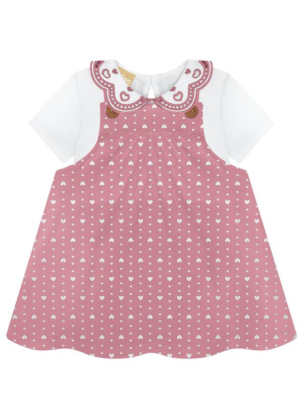 Milon - Body com Salopete Bebê Menina Branco