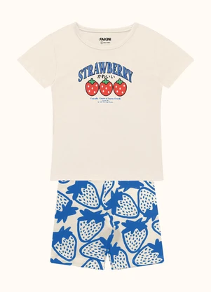 Fakini Kids - Cj.Blusa/Ciclista Bege - FAKINI KIDS