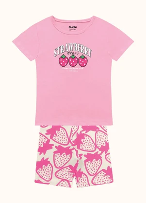 Fakini Kids - Cj.Blusa/Ciclista Rosa - FAKINI KIDS