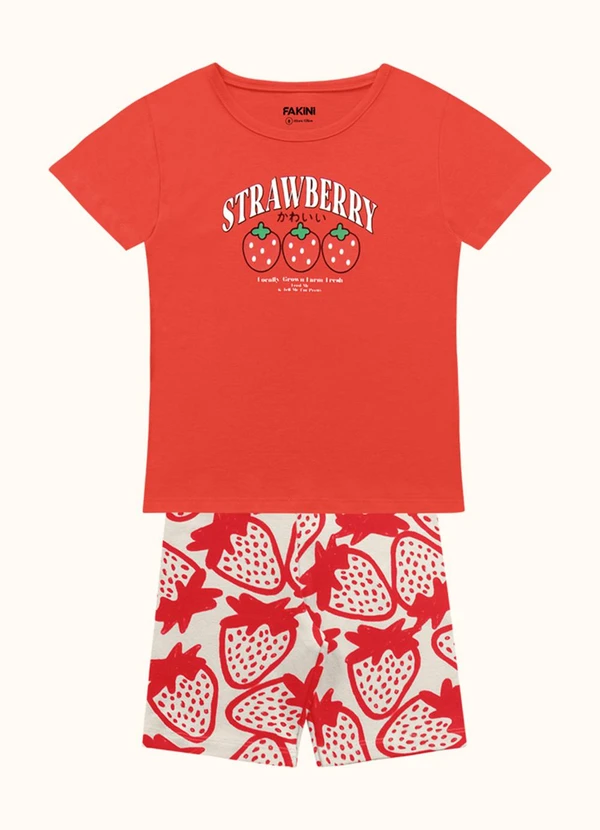 Fakini Kids - Cj.Blusa/Ciclista Vermelho 3