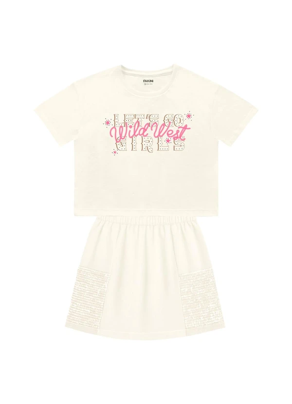 Fakini Kids - Cj.Blusa/Saia Bege