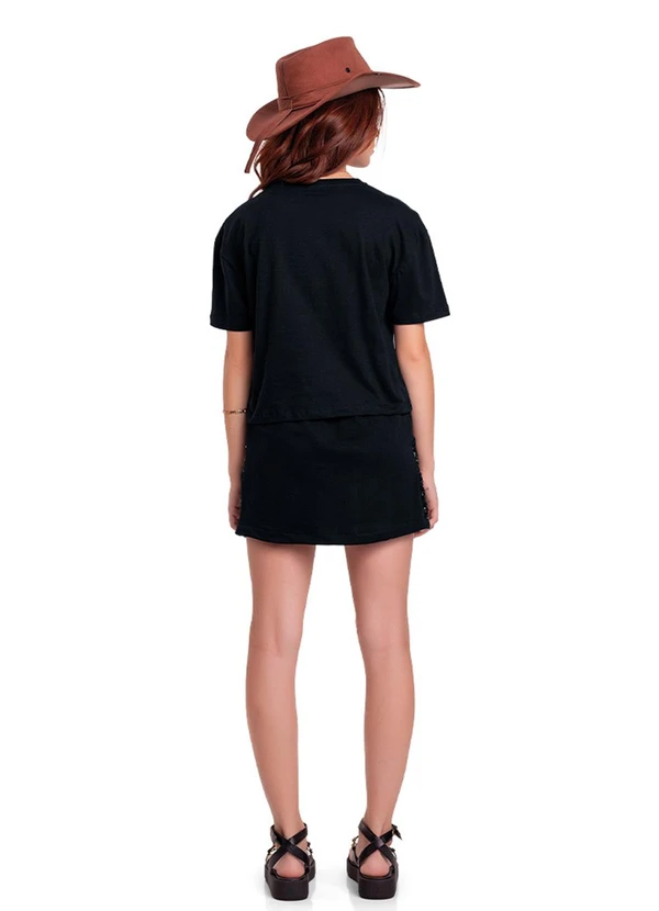 Fakini Kids - Cj.Blusa/Saia Preto 2