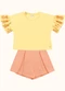 Fakini Kids - Cj.Blusa/Short Bege - variação: Amarelo