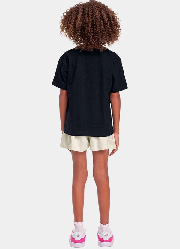 Fakini Kids - Cj.Blusa/Short Barbie Preto 2