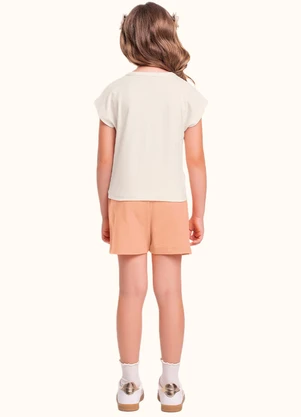 Fakini Kids - Cj.Blusa/Short Bege - FAKINI KIDS
