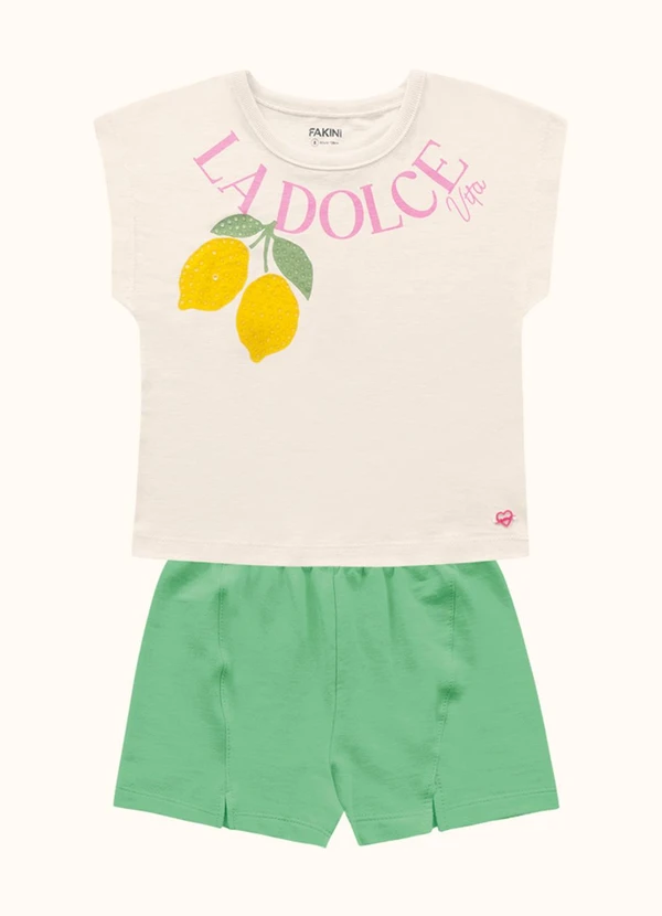 Fakini Kids - Cj.Blusa/Short Verde