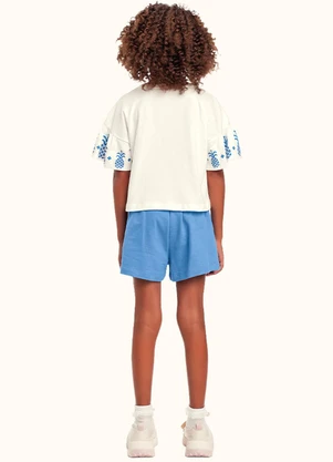 Fakini Kids - Cj.Blusa/Short Bege - FAKINI KIDS