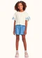 Fakini Kids - Cj.Blusa/Short Bege - variação: Bege