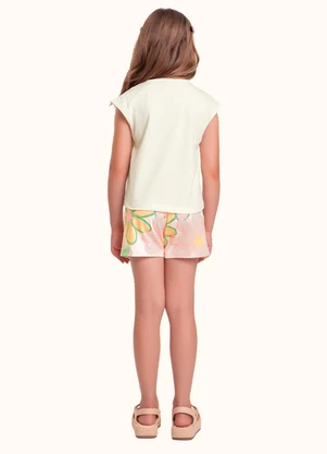 Fakini Kids - Cj.Blusa/Short Bege - FAKINI KIDS