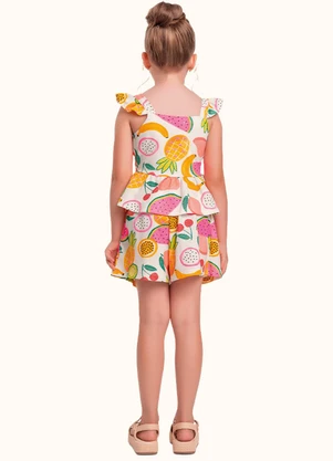Fakini Kids - Cj.Blusa/Short Bege - FAKINI KIDS