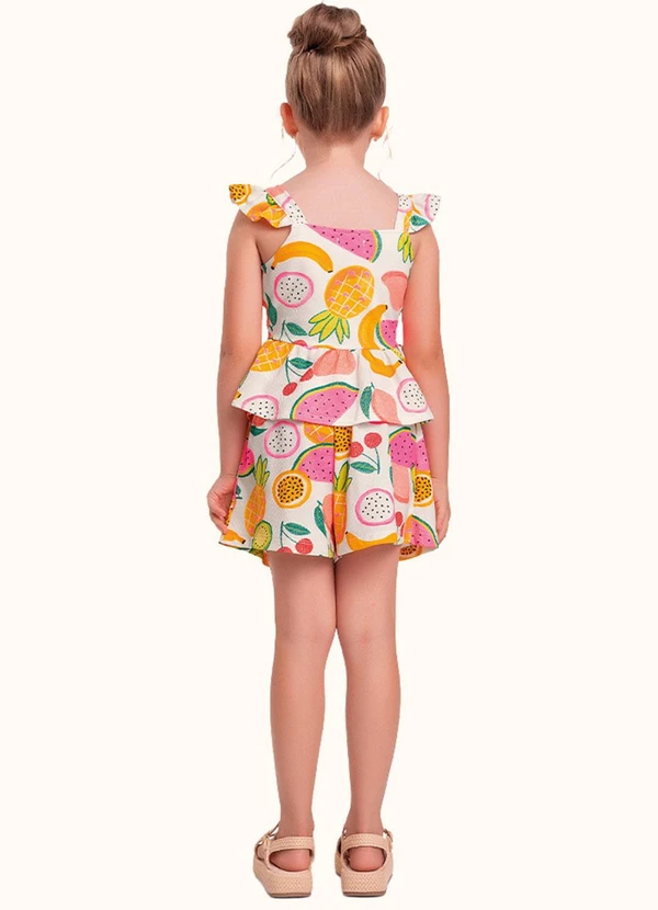Fakini Kids - Cj.Blusa/Short Bege 2