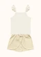 Fakini Kids - Cj.Blusa/Short Preto - variação: Bege
