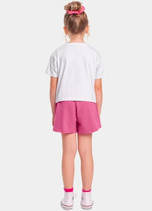 Fakini Kids - Cj.Blusa/Short Lilo & Stitch Branco - FAKINI KIDS