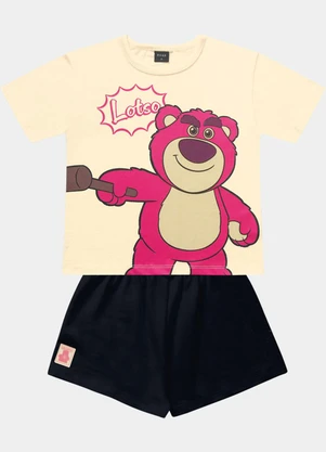 Fakini Kids - Cj.Blusa/Short Lotso Amarelo - FAKINI KIDS