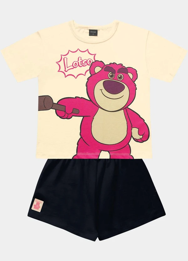 Fakini Kids - Cj.Blusa/Short Lotso Amarelo