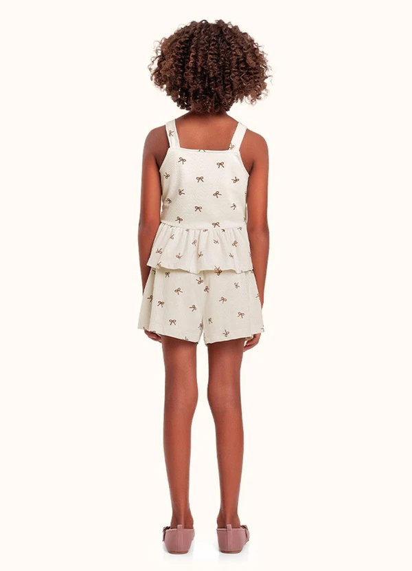 Fakini Kids - Cj.Blusa/Short Marrom 2
