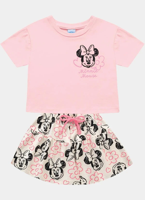 Fakini Kids - Cj.Blusa/Short Minnie Rosa