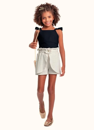 Fakini Kids - Cj.Blusa/Short Preto - FAKINI KIDS