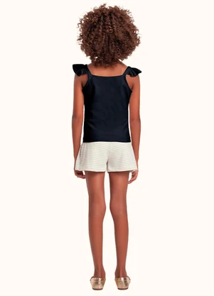 Fakini Kids - Cj.Blusa/Short Preto - FAKINI KIDS