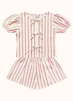 Fakini Kids - Cj.Blusa/Short Rosa - FAKINI KIDS