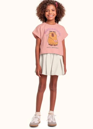 Fakini Kids - Cj.Blusa/Short Rosa - FAKINI KIDS