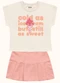 Fakini Kids - Cj.Blusa/Short Saia Rosa - variação: Bege