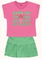 Fakini Kids - Cj.Blusa/Short Saia Rosa - variação: Rosa