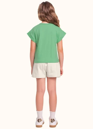 Fakini Kids - Cj.Blusa/Short Saia Verde - FAKINI KIDS